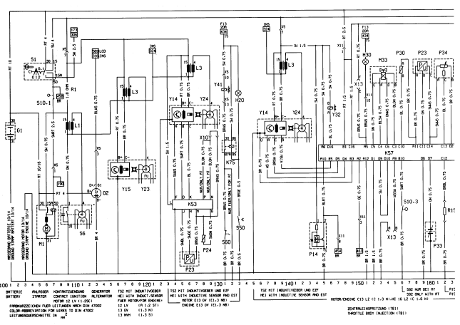 Wiring diagrams - Opel Corsa B 1993–2000 Service and Repair Manual