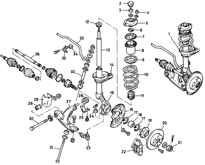 Suspension and steering