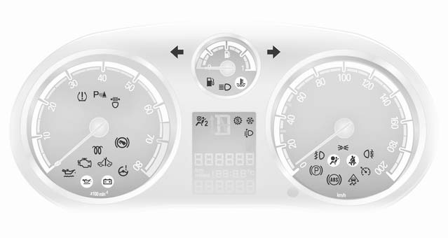 Control indicators in the instrument cluster